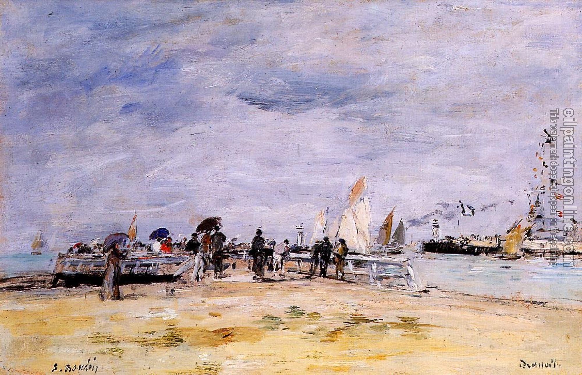 Boudin, Eugene - Deauville, the Jetty